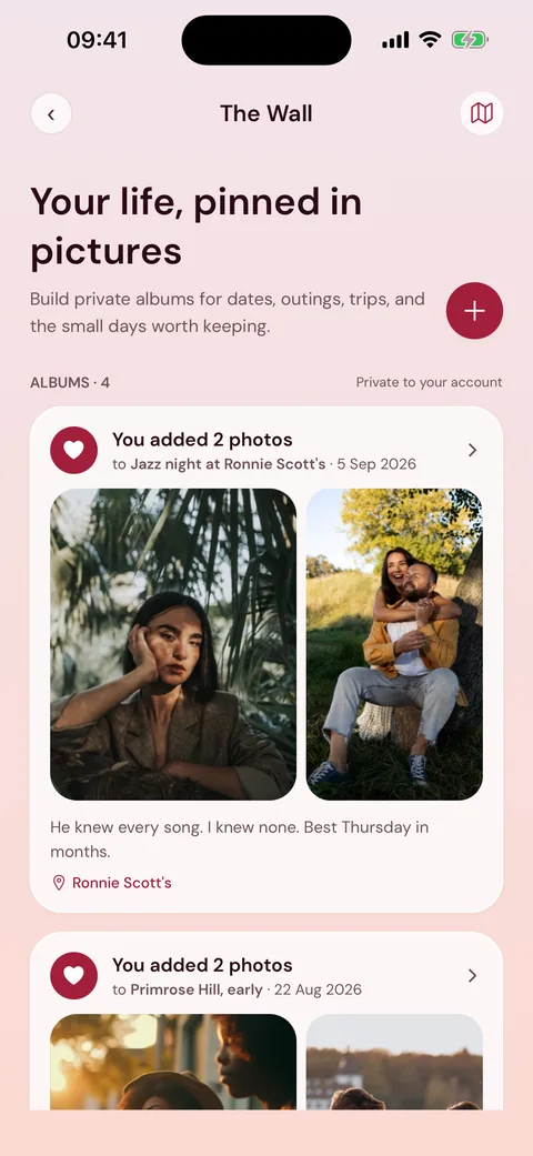 The Wall: private albums of the couple’s photos
